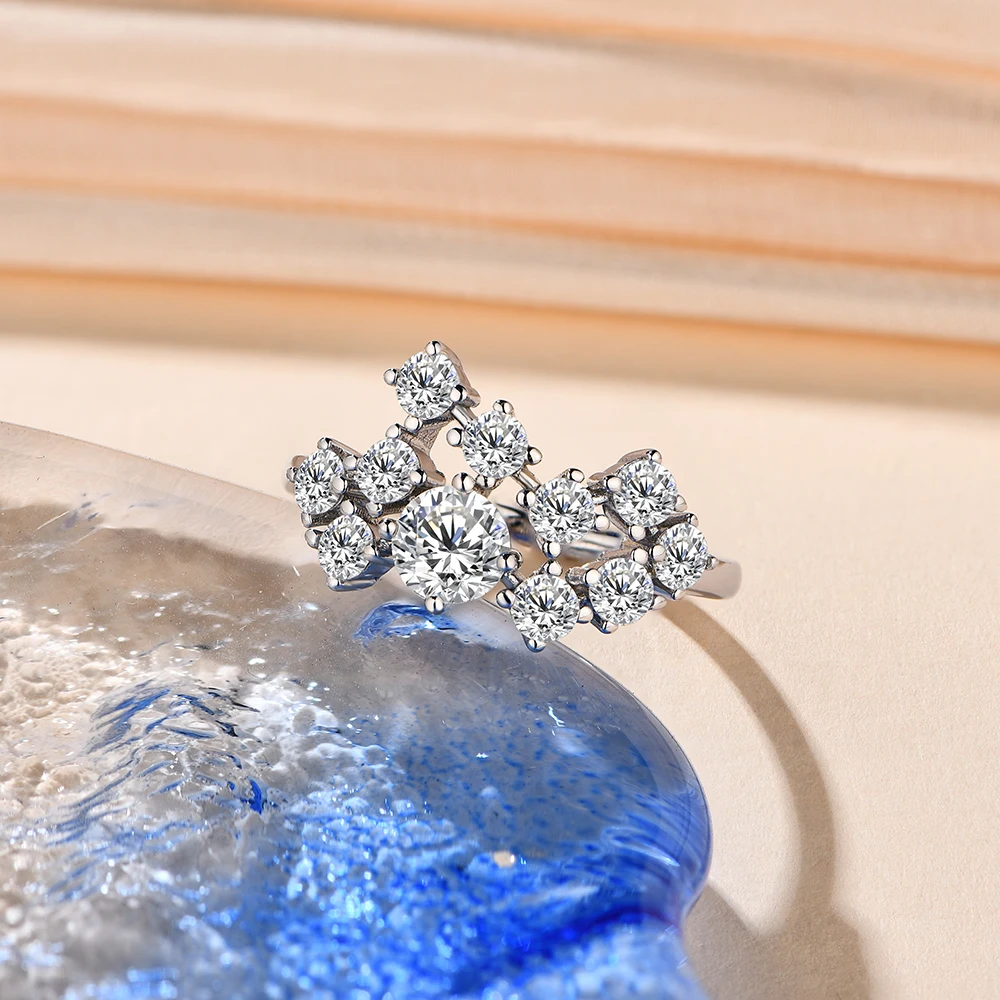 品質重視』高級モアッサナイトリング 1.5ct