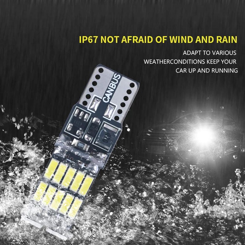 W5W 194 T10 4014 26smd Canbus LED �ڵ��� ����, 6000K ��� �ڵ��� ���׸��� ���� ��ȣ�� ���� �� ����Ʈ, 6000K DC 12V ���, 2 ��