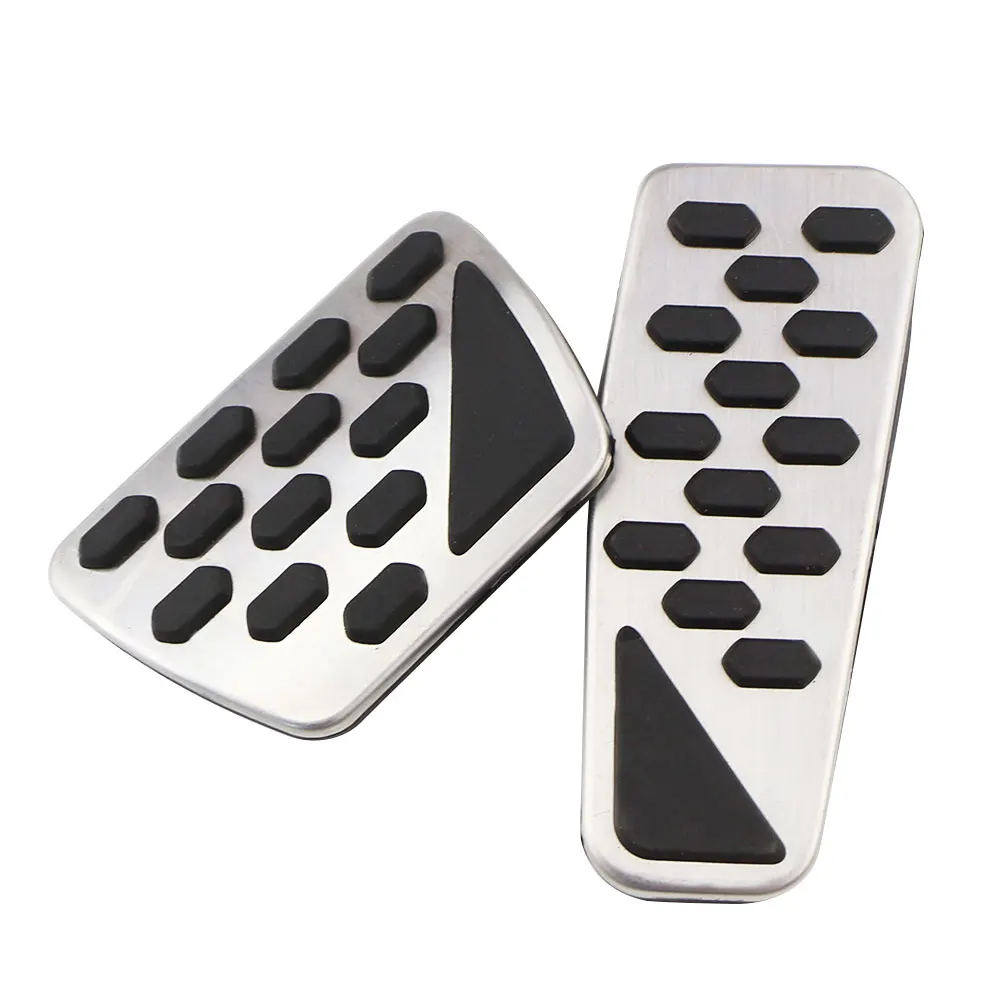 Non-Slip Foot Pedal Pads for Jeep Wrangler JL Steel Brake and Accelerator Pedal Covers 2pcs
