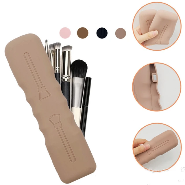 Travel Makeup Brush Holder Silicone Makeup Brush Case Bag Portable Cosmetic  Waterproof Organizer Porta Brochas De Maquillaje - AliExpress