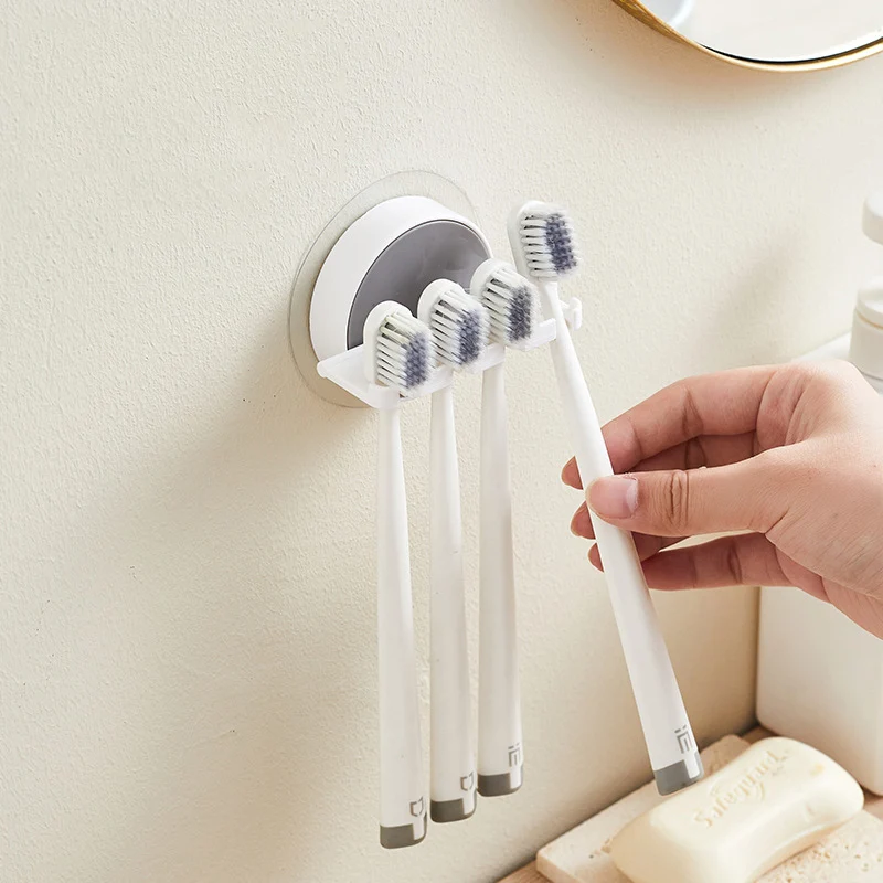 Toothbrush Holder Wall Mount Toothbrush Storage Rack ABS Electric Holder Bathroom Toilet Bedroom Storage Accessories