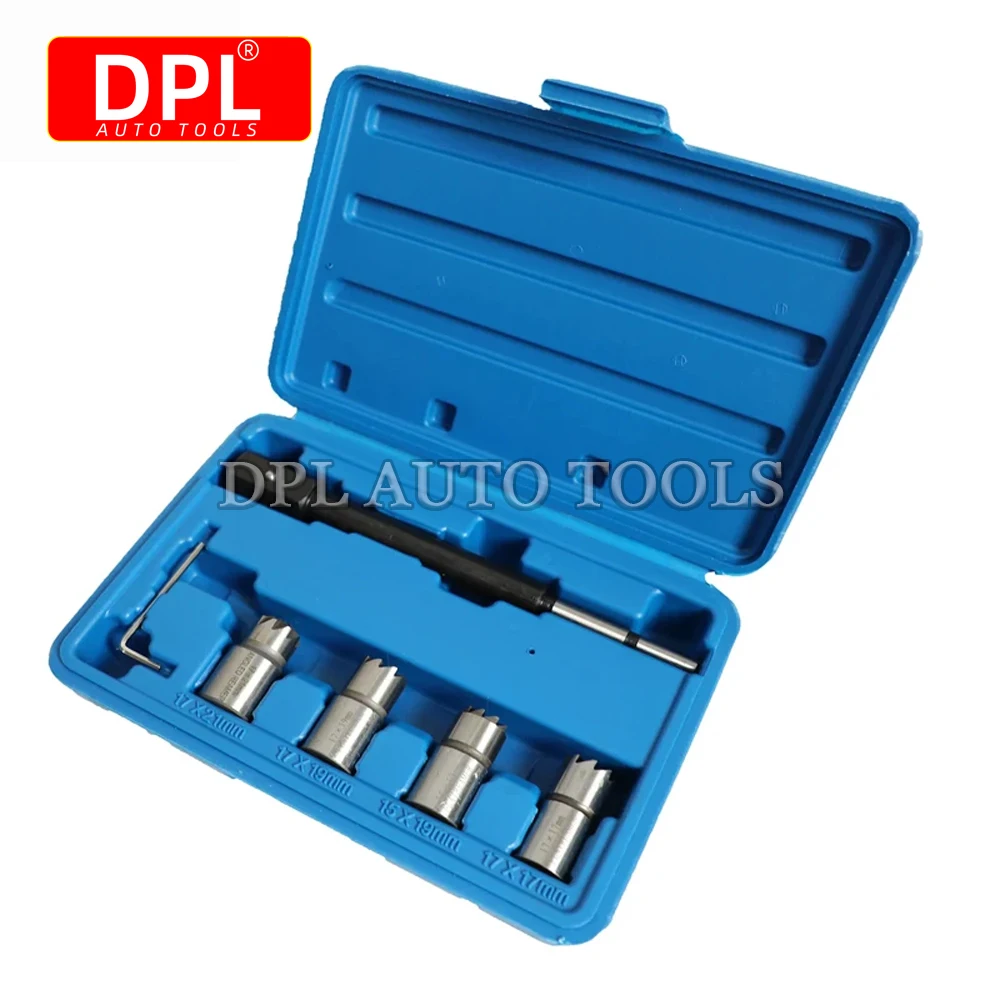 5Pcs Diesel Injector Sedile Cutter Set Di Strumenti Cleaner Carbonio Utensile Da Taglio Kit