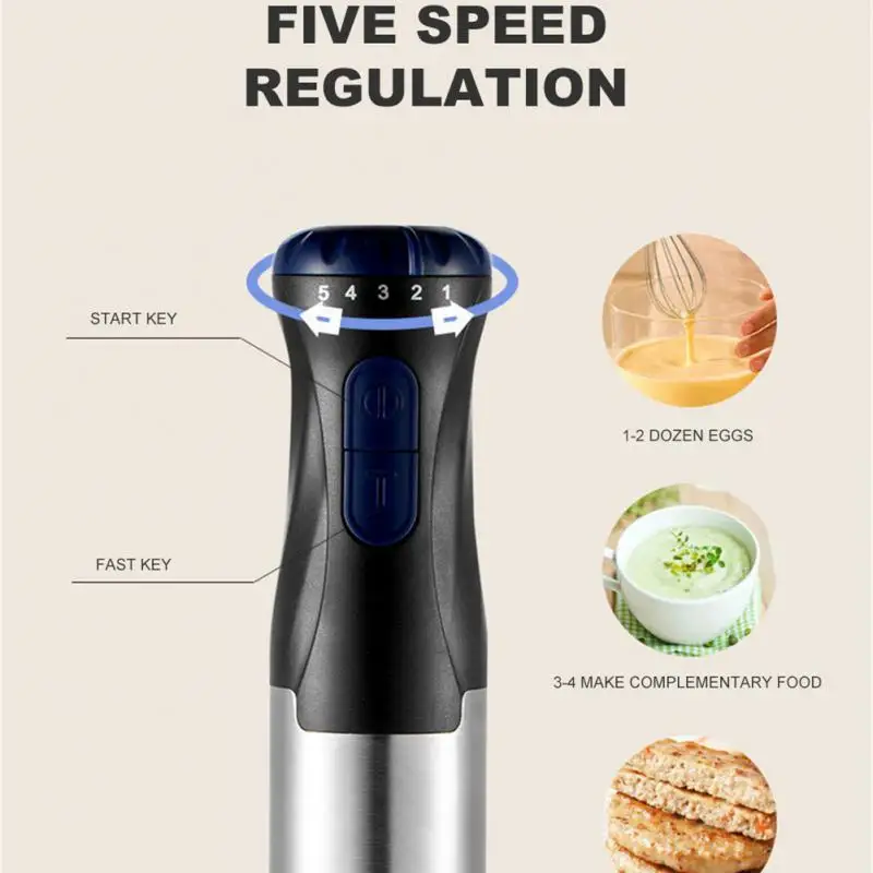 High Power 1000W Immersion Hand Stick Blender Mixer for Milkshake Juice  Baby Complementary Food Includes Cup 20CC