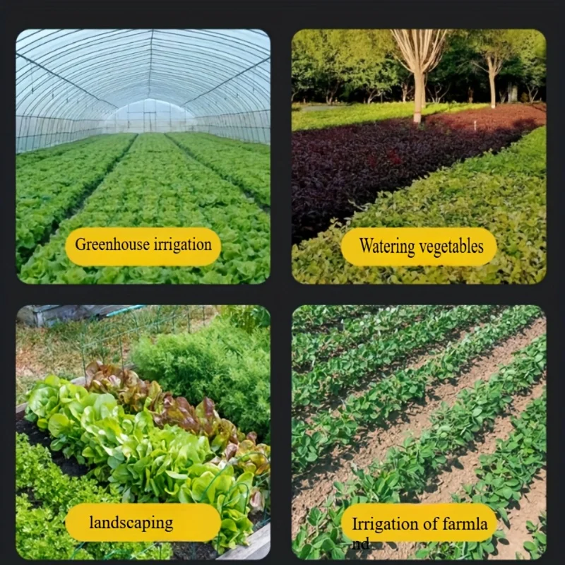 1pc Adjustable 6-Way Garden Sprinkler,High Flow Plastic Nozzle for Lawn, Patio,Vegetables,Battery-Free, Hose Connector