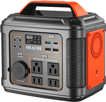 300W Portable Power Station 296Wh Solar Generator 1