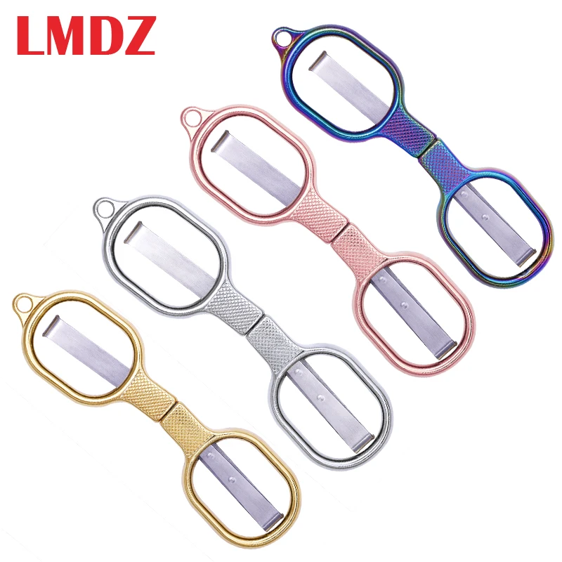 

LMDZ Stainless Steel Anti-Rust Folding Scissors Embroidery Needlework Scissors Glasses Shaped Mini Shear Fishing Scissor