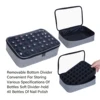 40 bottles nail polish storage bag, multi-color portable hand-held large cosmetic bag, holds up to 40 bottles (15 ml), nail dril 4