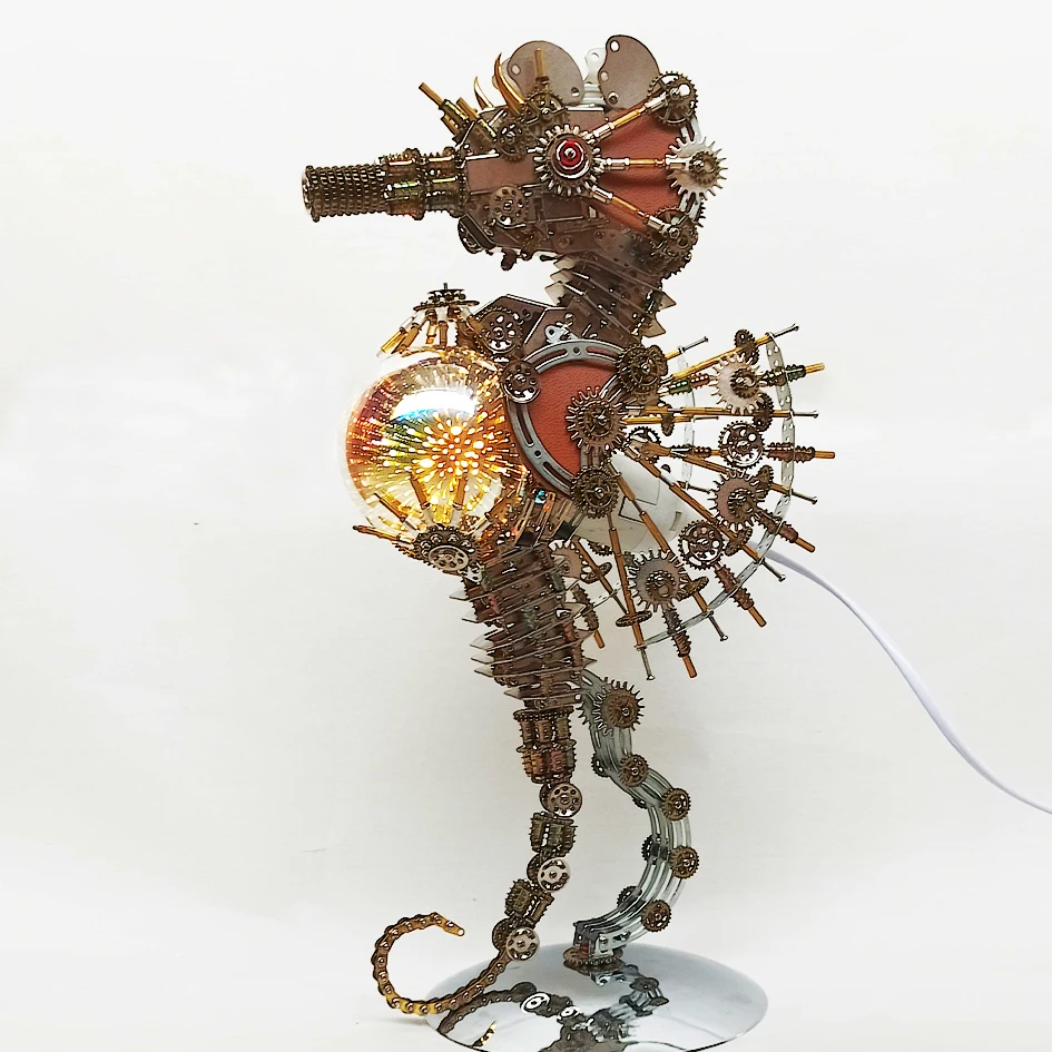 ビルディングブロック スチームパンク タツノオトシゴ 金属模型プラモデル