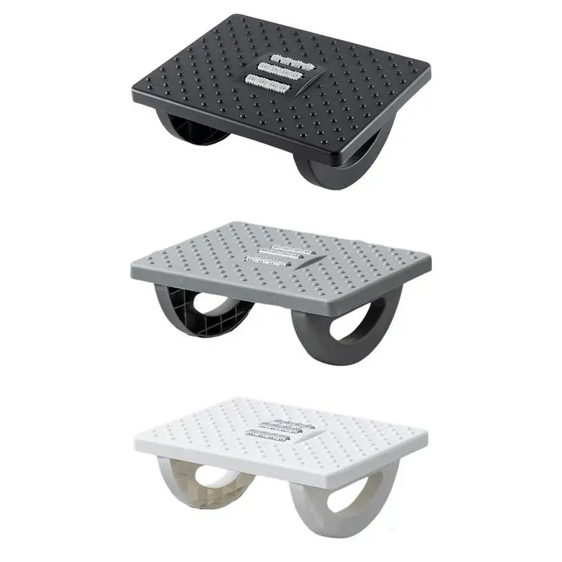 

Under Desk Footrest Ergonomic Foot Stool with Massage Rollers Strong Load Bearing Shakeable Massaging Footstool for Adults Kids
