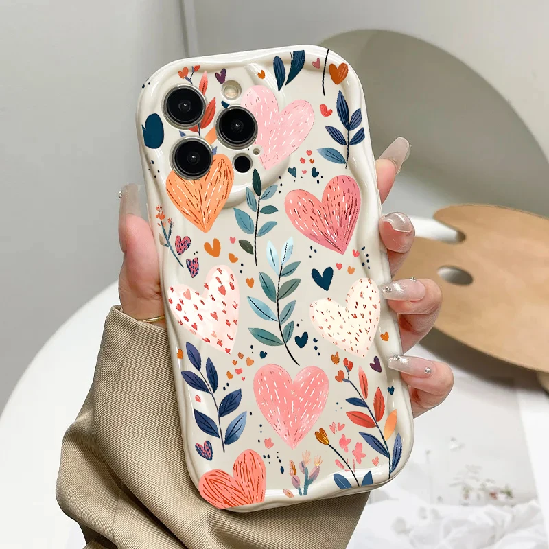 Elegant Tulip Leaves Floral Phone Case Shell