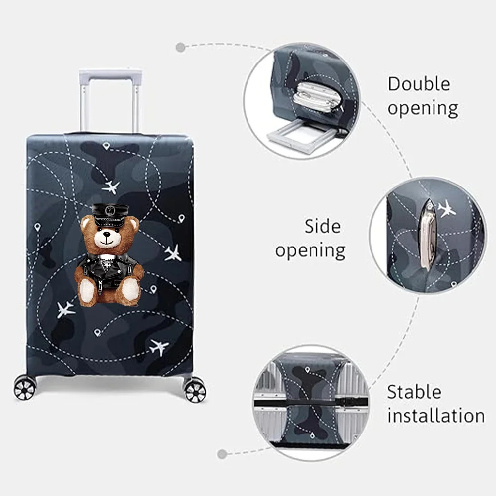 Luggage Covers 18-32inch Protector Travel Luggage Suitcase Protective Cover Stretch Dust Covers Print Cute Bear Series