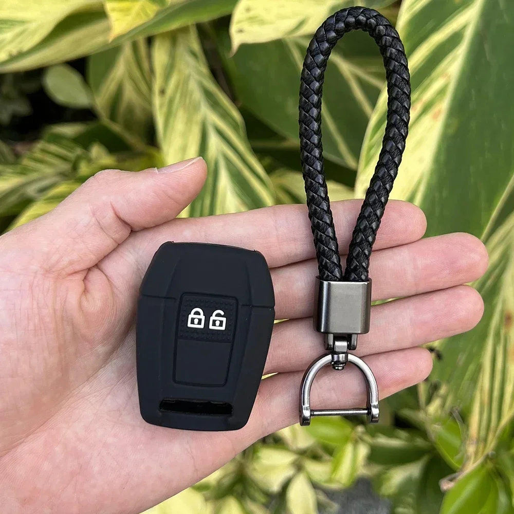 Buttons Silicone Car Fob Key Case Protector Rubber Skin Cover