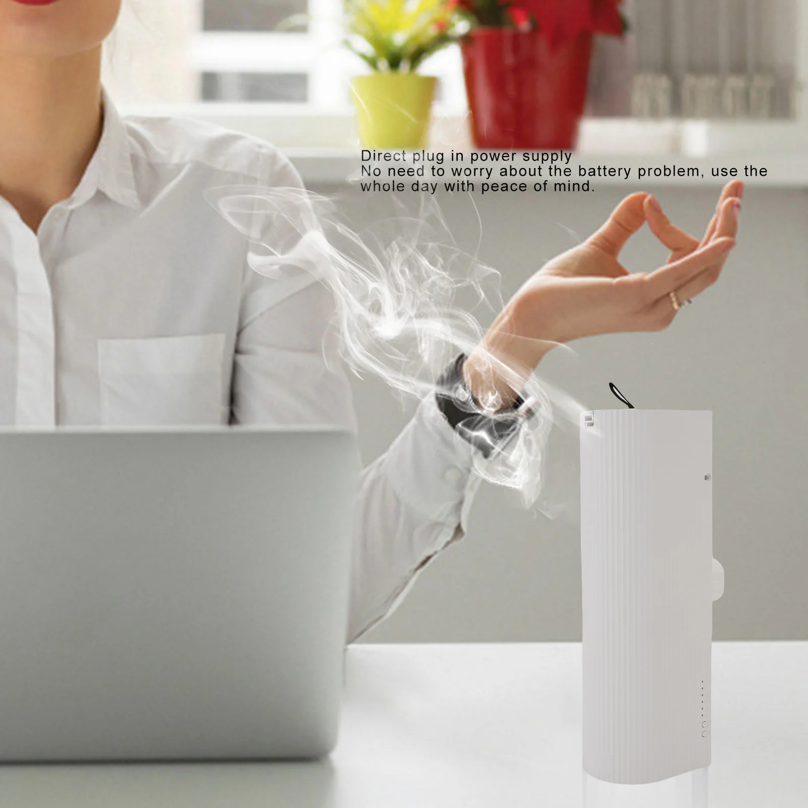 200ML 물이 필요 없는 에센셜 오일 디퓨저 360도 회전 가능한 스마트 향기 공기 기계 아로마테라피 디퓨저(APP 제어 포함)