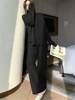 Autumn Winter 2 Pieces Women Sets Knitted Tracksuit 2023 New Turtleneck Sweater and Wide Leg Jogging Pant Pullover Suits 3