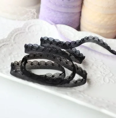 5 Meters 6 Colors High Quality Elastic Stretchy Lace Trim Ribbon For Sewing Crafts DIY Underwear Lingerie Decoration