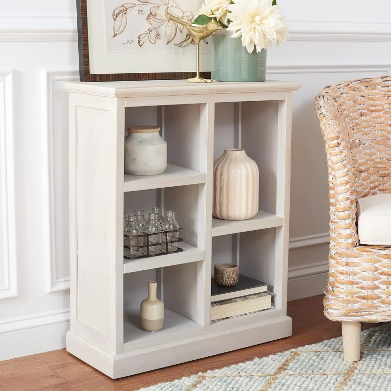

Safavieh Home collection Maralah white wash solid wood bookcase 5-shelf unit (fully assembled)