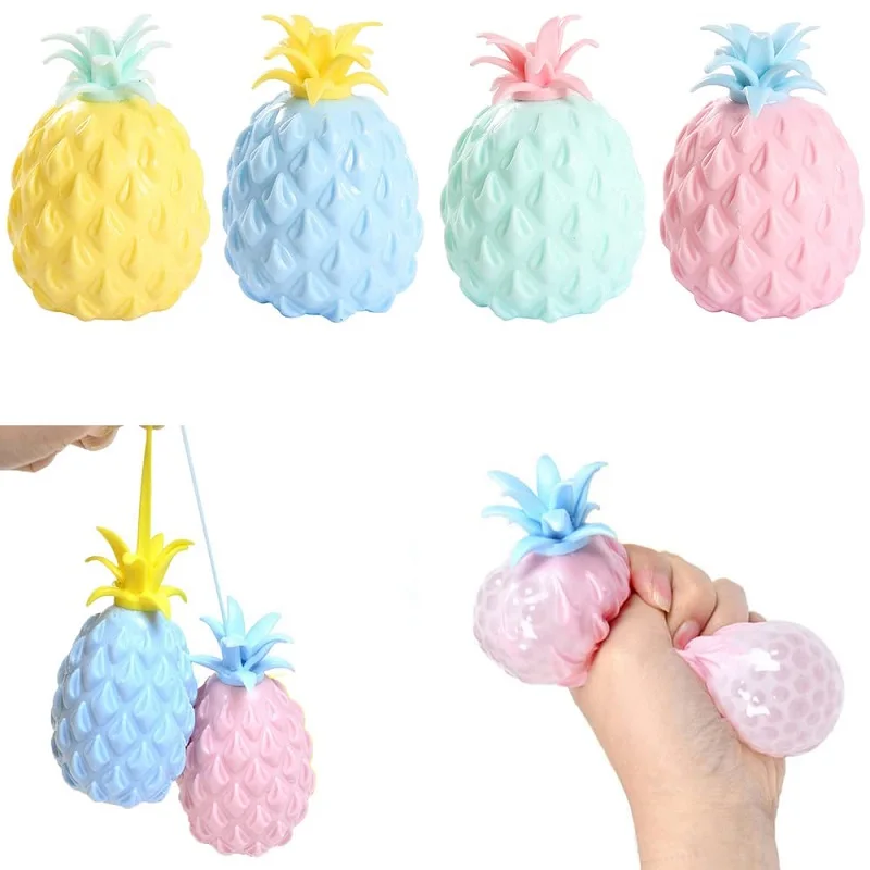 

Squishy Squeeze Toys Antistress Pineapple Ball for Kids Adults Stress Relief Decompression Autism Fruit Fidget Toys for Children