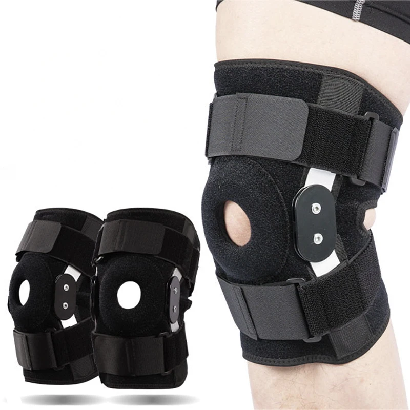 

Hinged Knee Brace Relieves ACL, MCL, Meniscus Tear Arthritis Tendon Pain Open Patella Design with Dual Metal Side Stabilizers