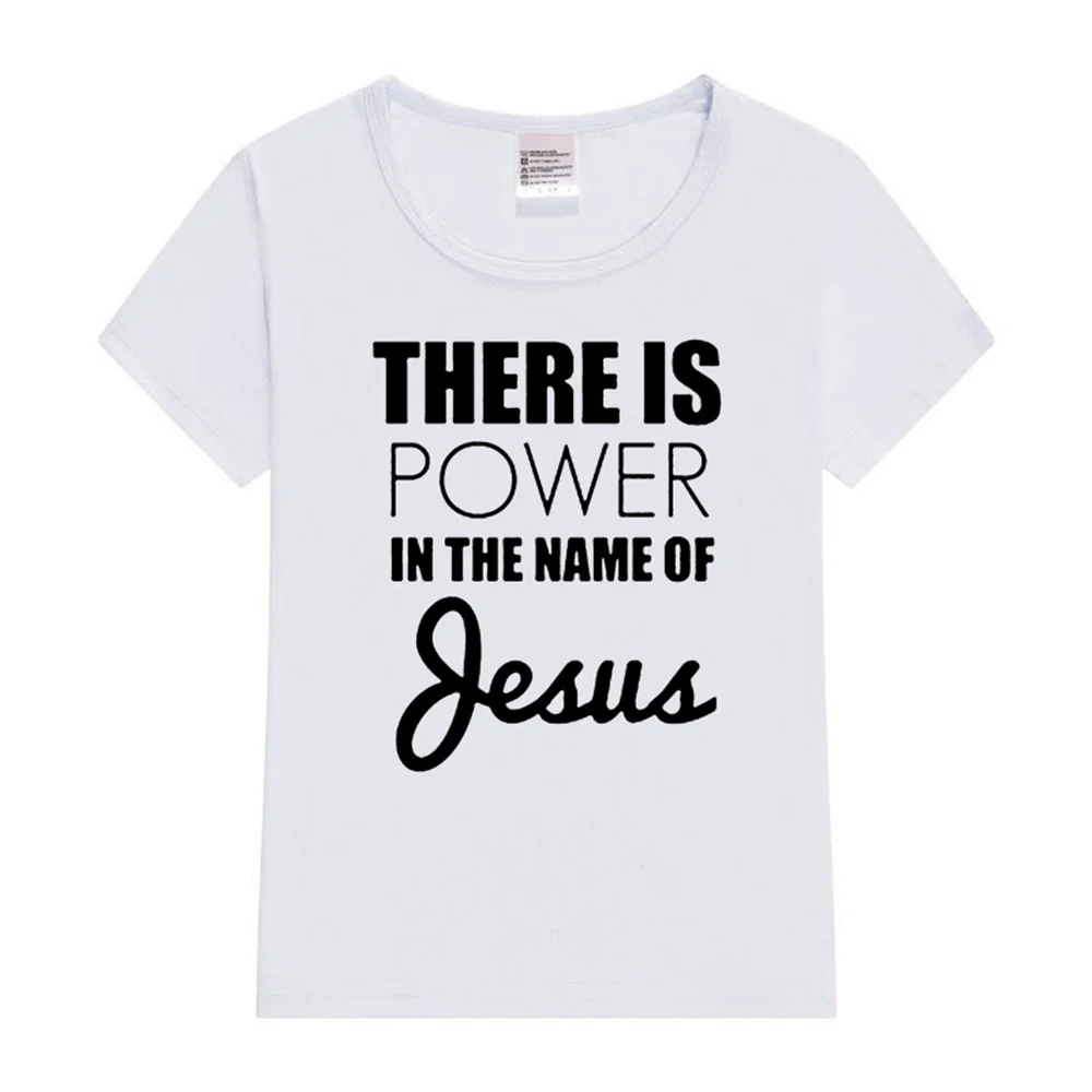 There Is Power In The Name of Jesus Kids Girls Boys Short Sleeve T-shirt Shirt Children Summer Clothing Tops Clothes Casual Tees 5