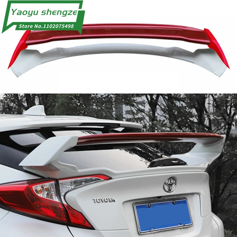 

Car Styling High Quality ABS Plastic Unpainted Color Rear Spoiler Trunk Lip Wing For Toyota CHR C-HR 2016 2017 2018 2019