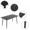 Nordic Rectangular Dining Table PVC Marble Surface Coffee Table Modern Simple Study Desk Multifunction Office Conference Tables 6