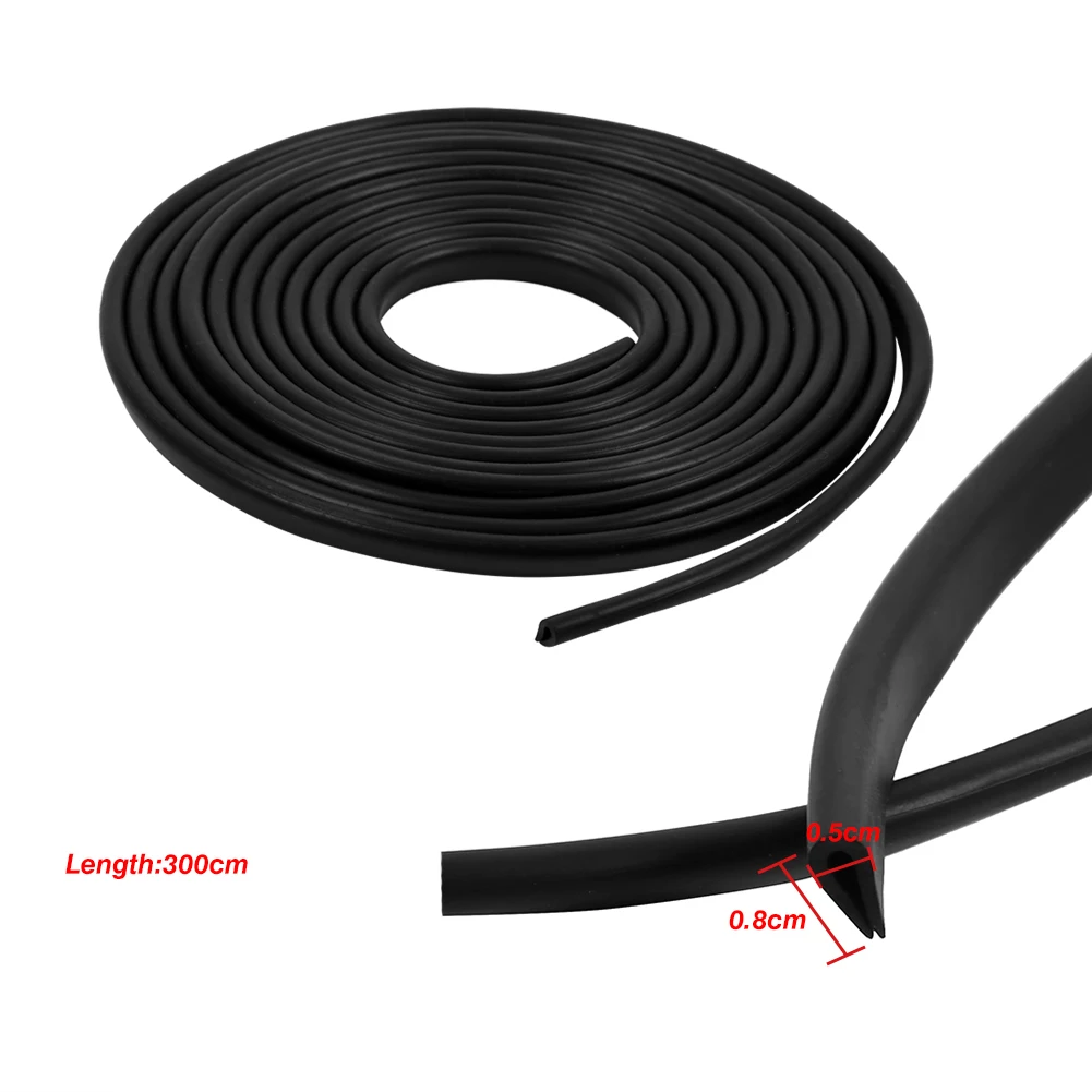 Car Door Guard Strip Car Door Moulding Trim 300cm Black Moulding Trim Anti Scratch Protector Edge Guard Rubber Strips