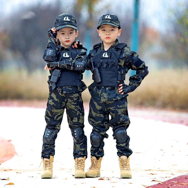 

Children's Camouflage Suit for Primary School Military Training Summer Camp Special Forces Boys and Girls Performance Clothing