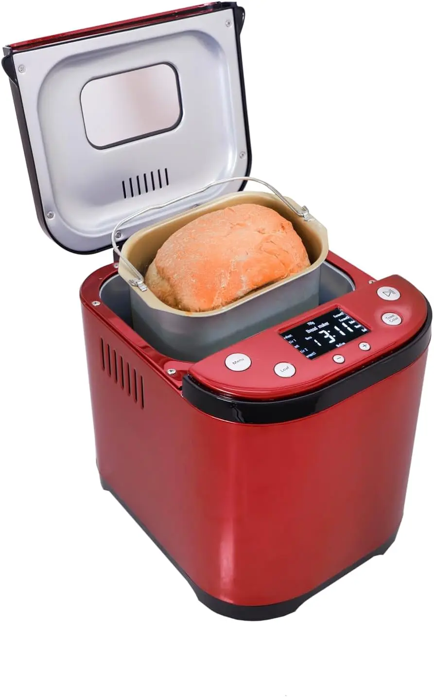 Bread Maker Machine with Nonstick Bowl, Bread Hook, Measuring Cup & Spoon. 15-in-1, Gluten-Free Bread, Cake 3