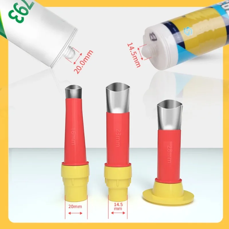 22PCS Stainless Steel Caulk Nozzle Applicator Caulking Finisher Glue Tool Kitchen Bathroom Sink Silicone Sealant Finishing Tool 3
