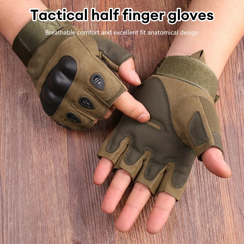

Outdoor Tactical Gloves Mens Gloves Half Finger Sports Gloves Men's Shooting Hunting Gloves Motorcycle Cycling Gloves
