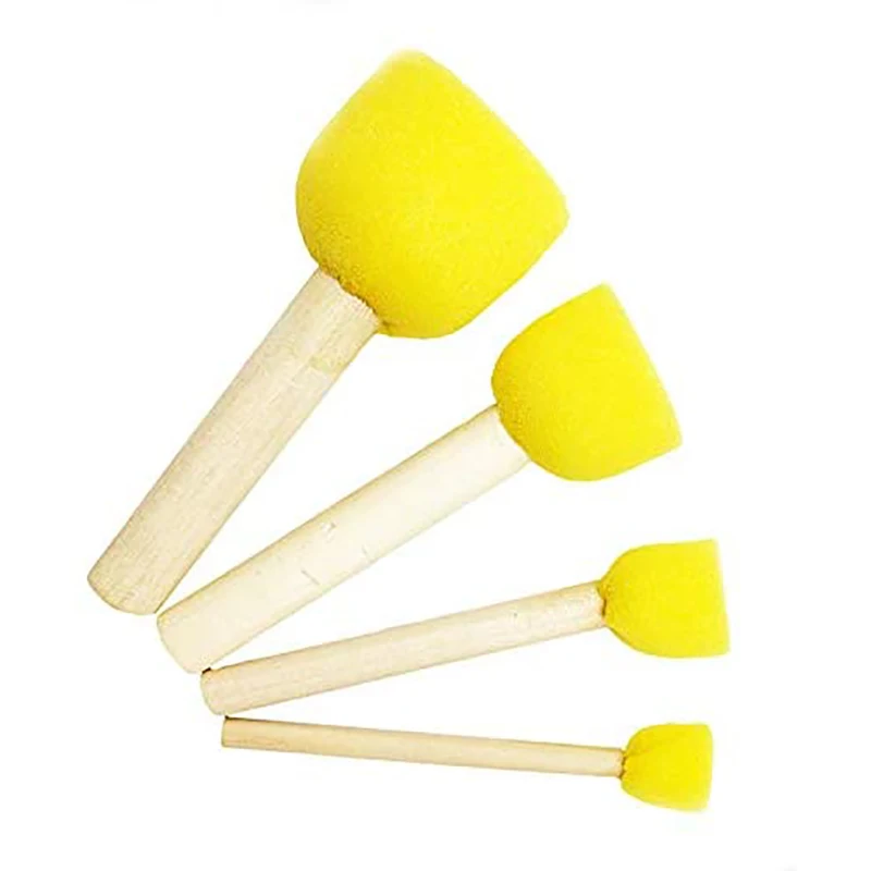 60-Pack of Foam Paint Brushes with Wooden Handle, 2 Inch Sponge