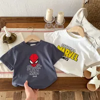Boys Clothes Cartoon Pattern Printed Children T-shirt Summer Clothes Fashion Popular Short Sleeve Tops Kids Tees Boy's T Shirt 1