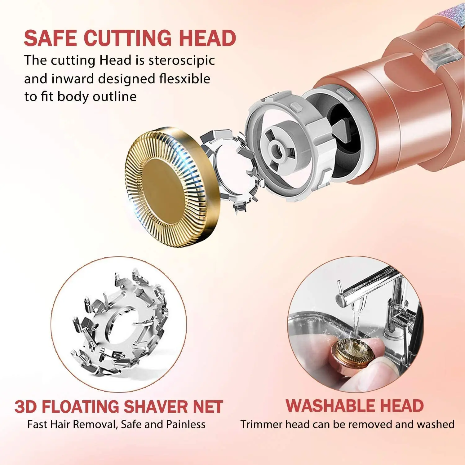 Hair remover electric epilator hair shaver facial hair remover face shaver eyebrow trimmer set eyebrow trimmer blade eyebrow trimmer Portable 2 IN 1 Women Epilator Electric Painless Hair Remover Lady Shaver Eyebrow Shaper Facial Leg Armpit Bikini Body Trimmer