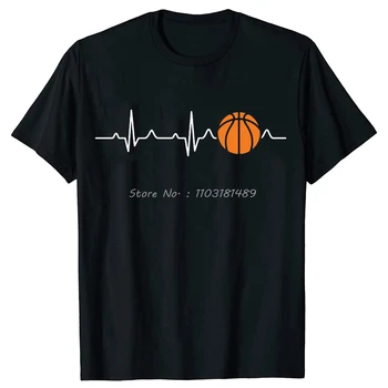 Abbigliamento da uomo Basket Battito cardiaco Maglietta da uomo Regali di compleanno Maniche corte T-shirt divertenti Magliette grafiche di moda Amante dello sport