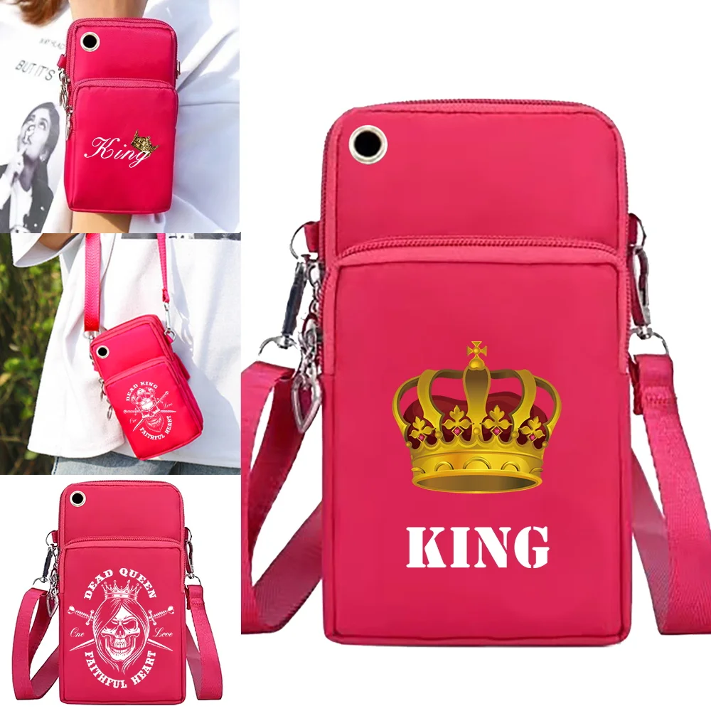 

Ladies Crossbody Bags Wrist Pack Shoulder Messenger Bag Clutch Universal Mobile Phone Bag Coin Purse Arm Bags Wallet King Series