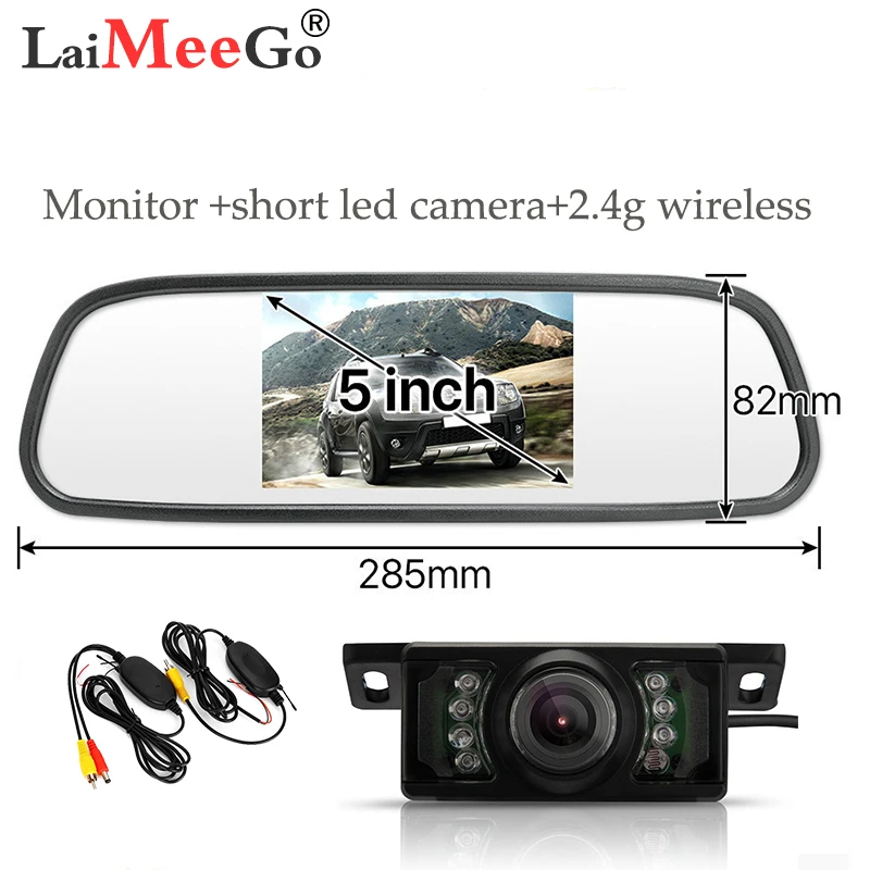 Auto parkeerhulp 4 LED nachtzicht CCD achteruitrijcamera met 4,3 inch