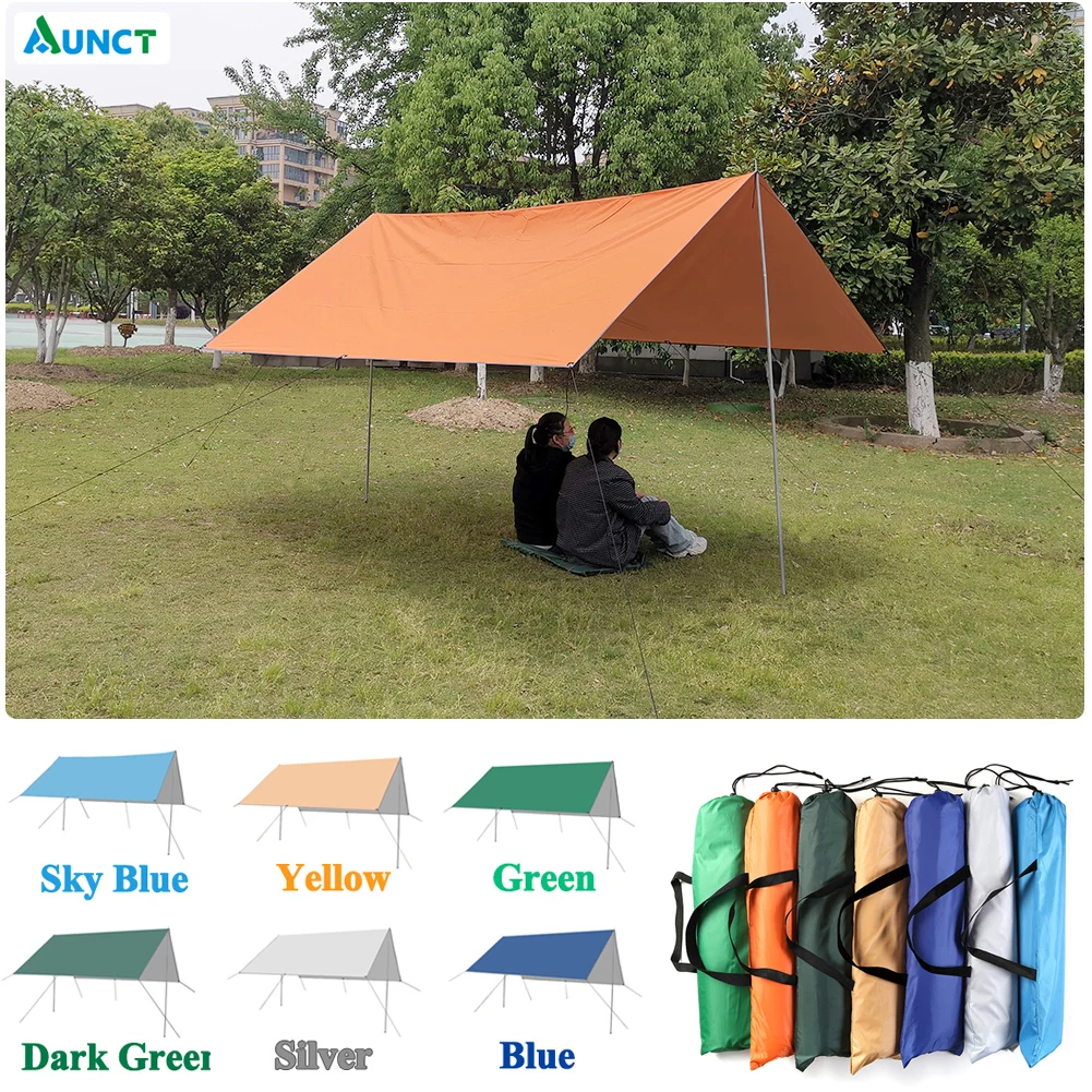 Rain Fly Tent Tarp Fabric-10X10 Ft Hammocks Green Outdoor Tent Tarp Waterproof 
