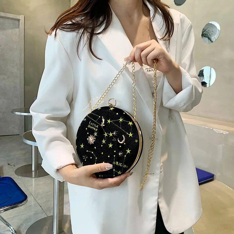 Round Small Bags Women Fashion  Round Crossbody Bag Designer