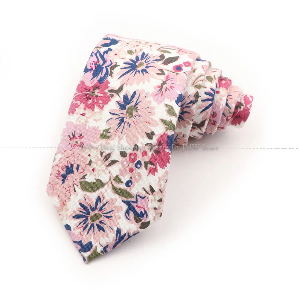 Men's Casual Chic Floral Neck Tie Cotton Beautiful Elegant Tie Wedding Party Suit Collar Flower Necktie Gravata Accessories Gift
