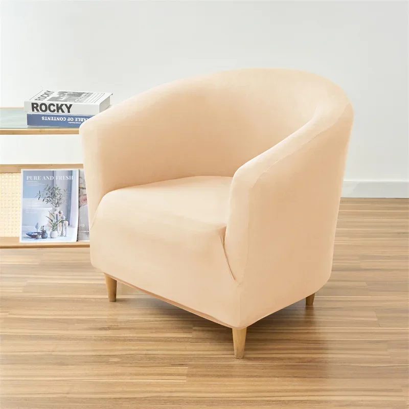 1PC Water Repellent Club Sofa Cover Solid Color Tub Armchair Cover Stretch Accent Chair Slipcover Hotel Bar Counter Decor 5