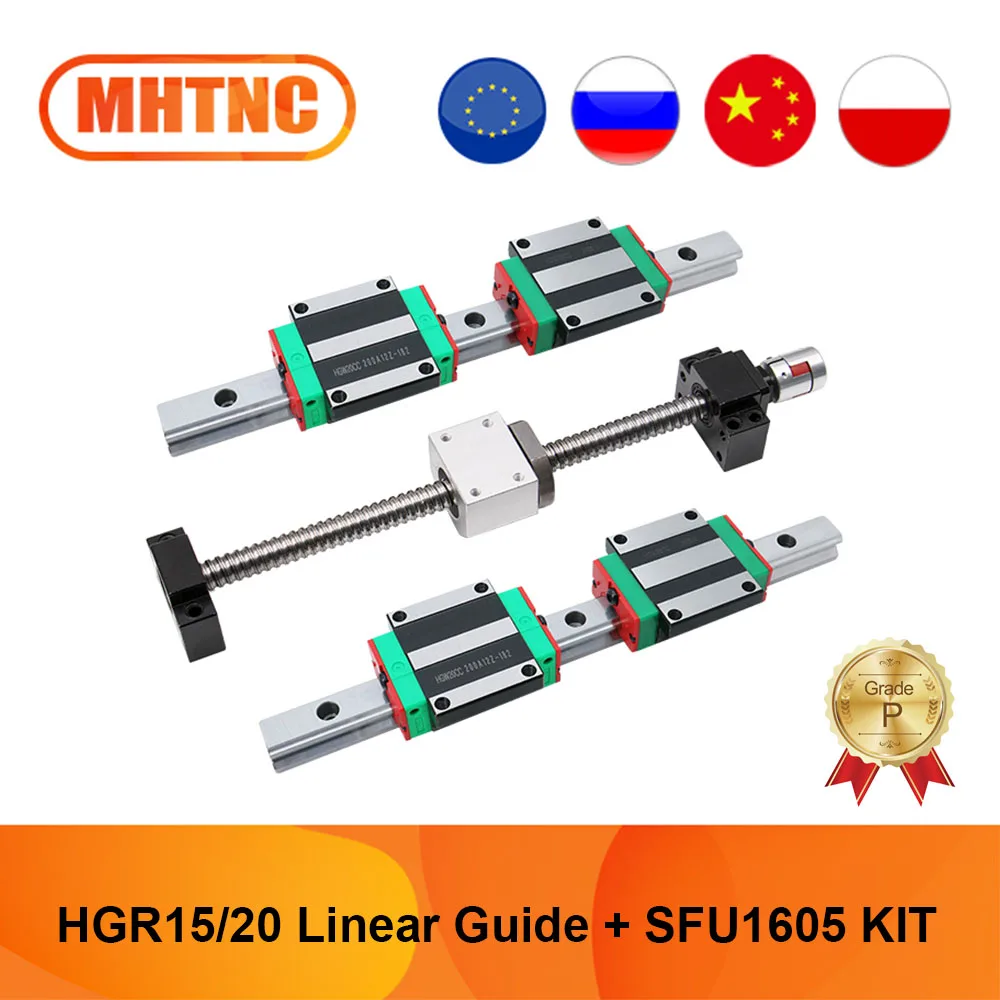Eu Warehouse Cnc Guides Kit Linear Guides Hgr15 Hgr20 + Hgh15ca Slides