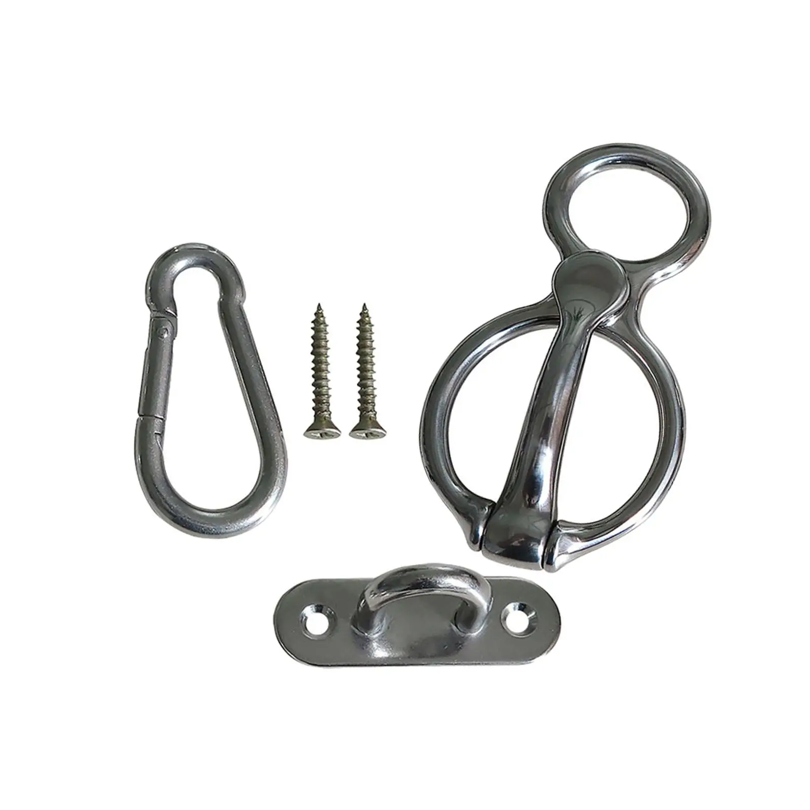 

Horse Tie Ring Equestrian Stainless Steel Durable with Eye Bolt Hooks Training Equipment Stable Accessories Horse Tack Supplies