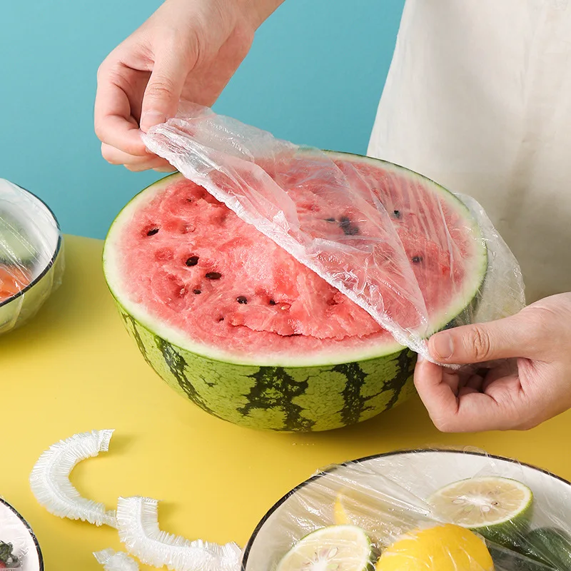 Plastic Wrap 100/1000 pcs Saran Disposable Food Cover Grade for Fruit Vegetable Storage Kitchen Fresh Keeping