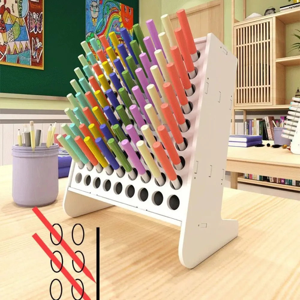 Practical Multifunctional Diagonal Plug-in Pen Holder Desktop Kindergarten Children's Marker Pen Storage Box Container pen holder
