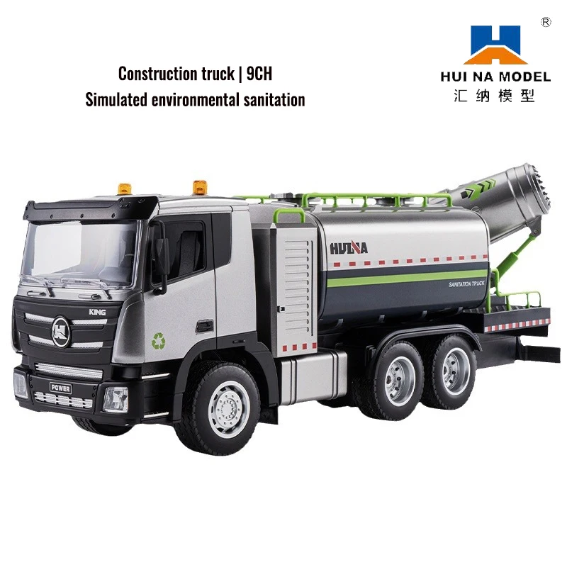 

Huina 316 Remote Control Gun Fog Car Simulation Sanitation Engineering Car 9 Channel Spray Gun Car With Light Boy Toy Gift Box