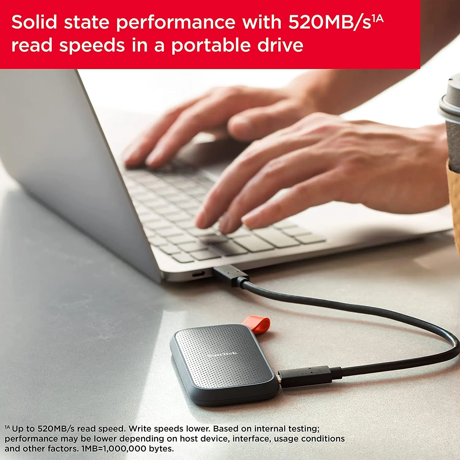 SanDisk ޴  ϵ ũ, ޴ ġ, ִ 520 M/S б ӵ, E30 PSSD, 2TB, 1TB, 480GB