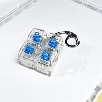 Portachiavi a Forma di Tastiera con Pulsante Premibile e LED, Miglior Decorazione da Scrivania e Giocattolo per Amanti del Computer