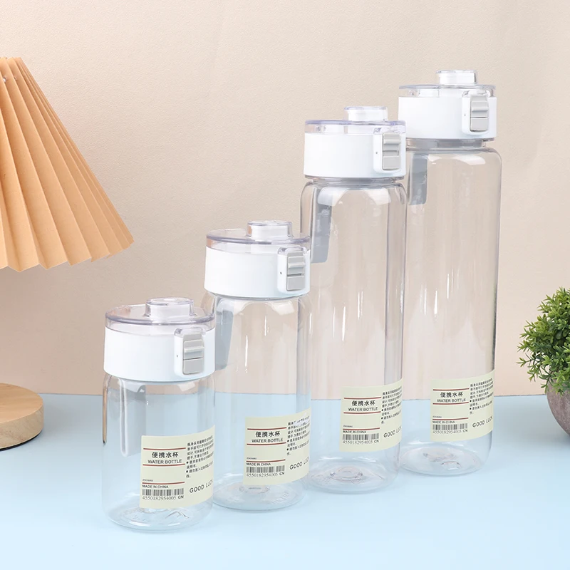 

350/550/800/1000 мл бутылка для воды, портативные пластиковые бутылки для воды, прозрачные чашки со шкалой времени, спортивные бутылки большой емкости