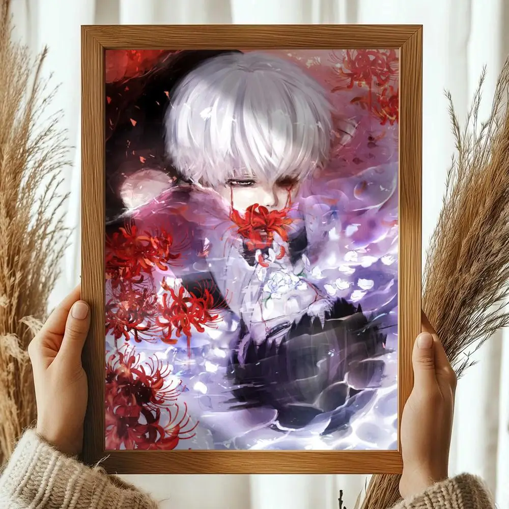 Anime-Inspired Tokyo Ghoul Art Linen Canvas Poster
