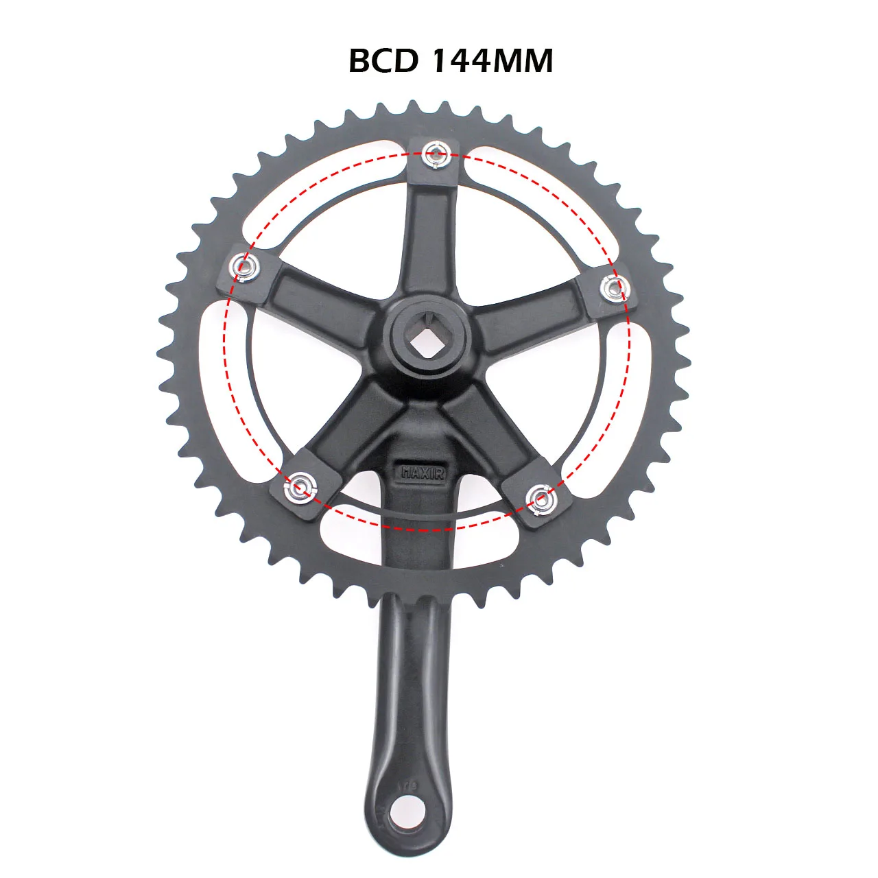 NowAct Fixed Gear Bike Crankset 48T BCD 144 Single Speed